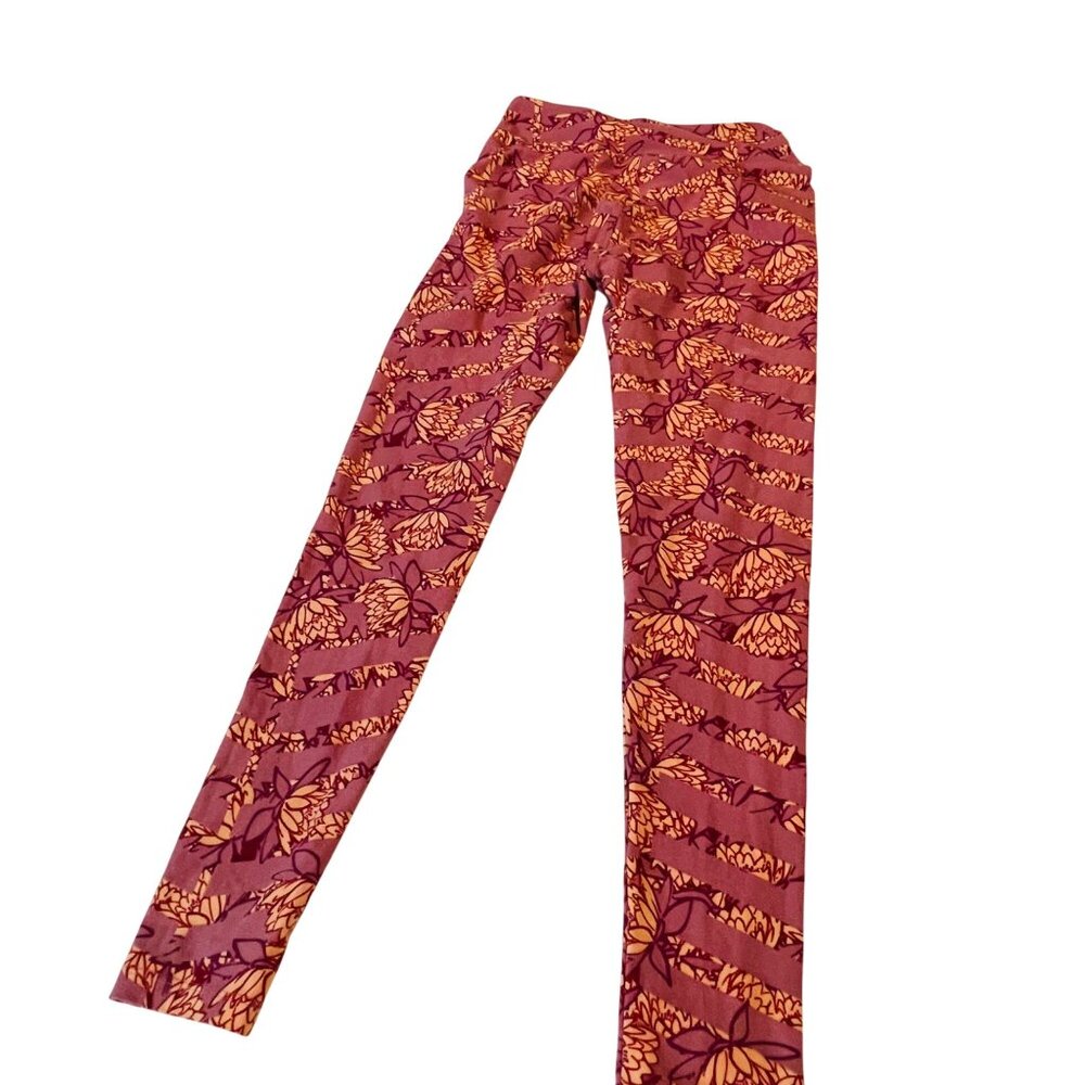 Lularoe Womens Floral Patterned Leggings One Size - Picture 2 of 8
